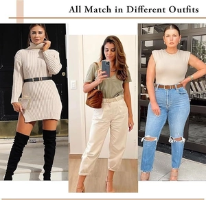 Minimalistische Damen Gürtel kombiniert mit Jeans und Röcken für vielseitige Mode-Outfits
