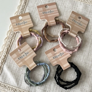 Élastiques à Cheveux en Spirale à Haute Élasticité pour Femmes Bandeaux de Cheveux en Bambou Accessoires de Mode pour Coiffure