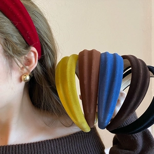 Dicker Samt-Haarreifen-Set für Damen in sechs Farben inklusive Rot Blau und Schwarz