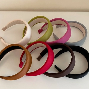 Thick ribbed knit sponge headbands for women in eight versatile solid colors