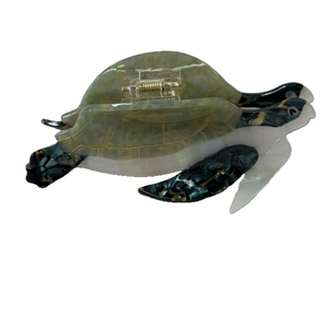 Pince à cheveux tortue en acétate avec ressort doré de haute qualité durable