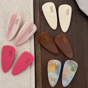 Pinces à Cheveux en Acétate de Cellulose Style Français Pour Femmes Filles Motif Marbre Forme Larme Doux Élégant Accessoires de Cheveux Daily