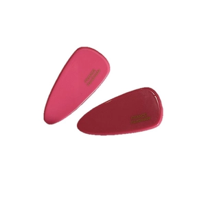 Lot de deux barrettes à cheveux rose et bordeaux avec inscription dorée élégante