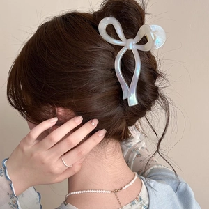 Elegante molletta per capelli a fiocco iridescente per acconciatura da donna