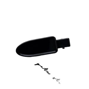 Minimalist glossy black metal duckbill hair clip for women with seamless design