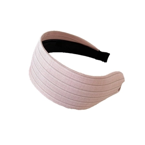 Serre-tête large rose à pois pour femme avec doublure intérieure antidérapante
