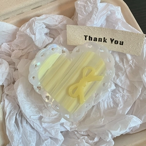 Süße Acetat Herz Haarklammer mit Schleife in einer Geschenkbox für Damen Haarschmuck
