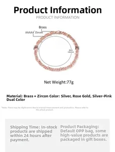 Size chart for 10mm hip-hop Cuban link chain with star clasp and AAAAA zircon