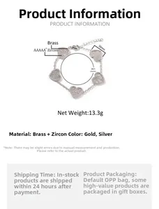 Tabella taglie dettagliata per bracciale a cuore con ciondoli da 16mm e lunghezza 18cm