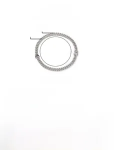 Vue détaillée de la chaîne cubaine 12mm en alliage de zinc avec des strass fins