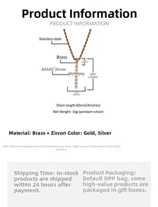 Tableau détaillé montrant les dimensions et matériaux du collier pendentif croix coeur