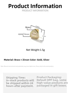 Detailed size chart showing a zircon heart-shaped charm measuring 11.2mm by 11.9mm