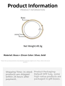 Macro detail of 7mm gold-plated brass tennis chain with premium 5A cubic zirconia stones