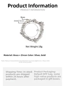 Detail showing 14mm silver cross link bracelet with AAAAA+ cubic zirconia stones