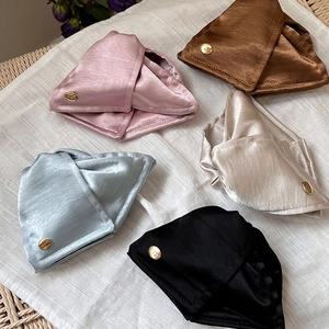 French Elegant Satin Fabric Shell Hair Claw Clip Luxury Large Shark Clip Fashion Fabric Hairgrip Accessories For Women