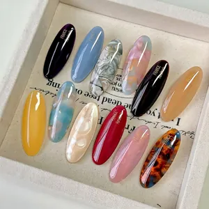 Fermagli ovali in acetato color macaron con logo dorato set da 11 pezzi fatti a mano