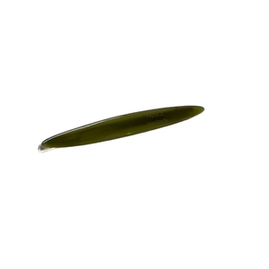 Minimalist willow leaf hair clip in deep green acetate with France Handmade lettering