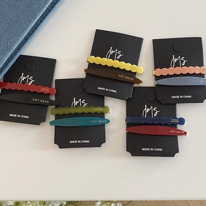 Minimalist Acetate Hair Clips Korean Style Glossy Wave Oval Barrettes Daily Decorative Hair Accessories For Women Jewelry