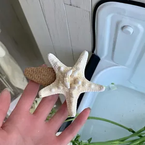 Barrette étoile de mer avec texture tissée pour accessoire cheveux d'été