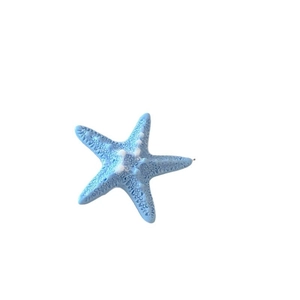 Pince à cheveux étoile de mer bleue 3D pour vacances à la mer en résine texturée