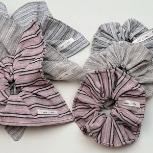 Koreaanse Zoete Gestreepte Stof Haarelastiekjes Hoofdbanden Haarspeldjes Set Handgemaakte Strik Haaraccessoires Voor Dames Dagelijkse Decoratie