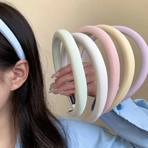 Serre-tête en éponge macaron épais en couleurs pastel pour un look élégant et haut