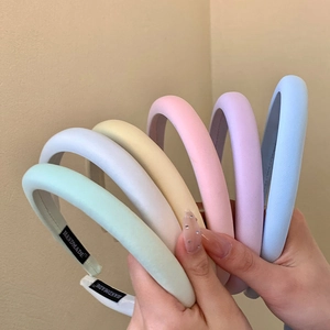 Lot de serre-têtes en éponge macaron avec design haut et étiquette de qualité faite main