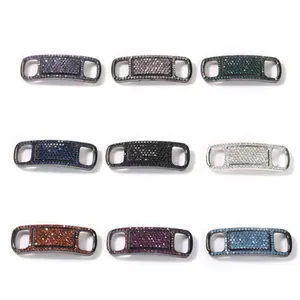 Hip Hop Streetwear Metalen Zirconia Schoenbedeltjes Geometrische Ingelegde Vergulde Sneaker Decoratie Accessoires Voor Unisex