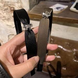 Cerchietto Coreano alla Moda con Fiocco in Raso e Strass per Donna Elegante Cerchio per Capelli in Lega Gioielli per Capelli