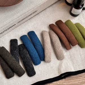 Set di fermagli per capelli in lana colorata per donna in vari colori autunnali