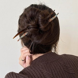 Set di forcine per capelli in acetato con motivi tartarugati e marmorizzati per acconciature