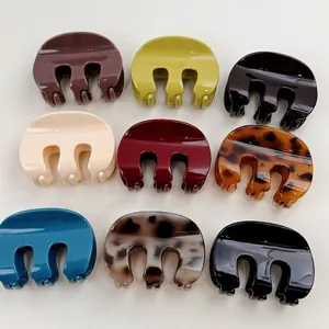 Pince à Cheveux Française Minimaliste en Forme de Cœur M Résine Haute Brillance Shark Clip Femme Accessoire Élégant Quotidien