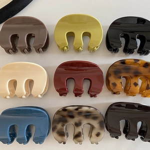 Minimalist M Shaped Hair Claw Clip For Women High Gloss Polycarbonate Shark Clip Retro Simple Style Daily Hair Styling Accessory