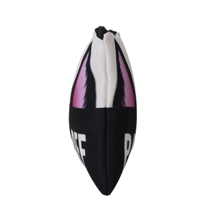Borsa trucco 3D orecchie di gatto con scritte OFF e trama in tela stile street