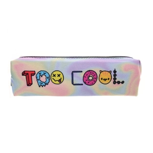 Colorful 3D tie-dye alien oxford makeup bag and pencil case with Too Cool print