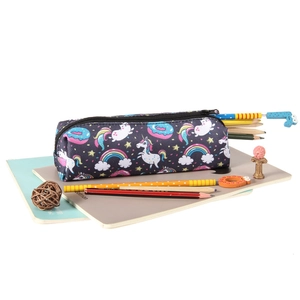 Starry sky unicorn oxford makeup bag and pencil case with colorful cartoon patterns