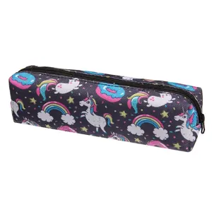 Unicorn Starry Sky Printed Oxford Makeup Bag Dreamy Rainbow Storage Pencil Case For Women Kids Travel Cosmetic Pouch
