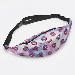 Women Fashion Fanny Pack Waist Bag Polyester Donut Print Adjustable Strap Outdoor Sports Travel Portable Belt Bag