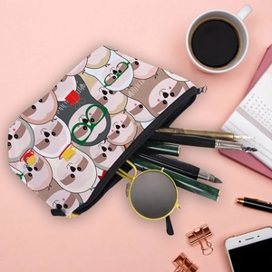 Trousse de maquillage étanche avec motifs de paresseux pour rangement de voyage