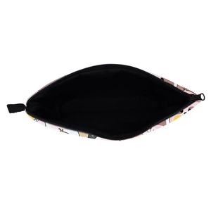 Trousse de maquillage étanche avec imprimé paresseux et fermeture éclair noire sur rose