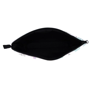 Digital print princess alpaca cosmetic bag with black zipper and spacious interior