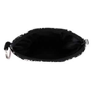 Waterproof snake pattern coin purse with metal clasp and black zipper closure
