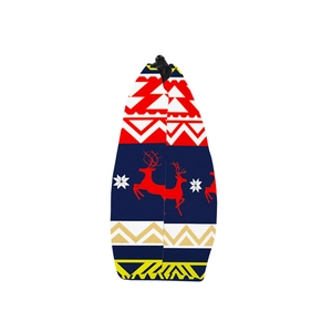 Christmas themed travel toiletry bag with festive reindeer and snowflake prints