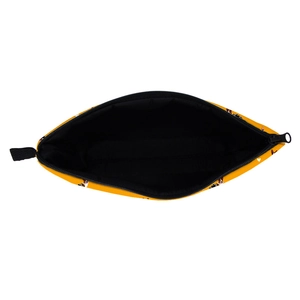 Cute Corgi print waterproof makeup bag in bright yellow with large internal capacity