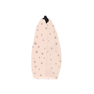 Waterproof Corgi print makeup bag with polka dots and black zipper closure