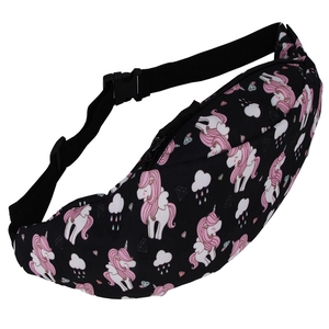 Riñonera de Impresión Creativa de Unicornio para Mujer Bolso Deportivo de Exterior para Correr Gimnasio Portátil Cinturón de Poliéster