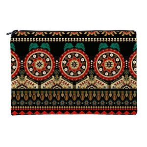 Mandala Print Oxford Cloth Travel Makeup Bag Portable Toiletry Storage Pouch Zipper Handheld Cosmetic Bag For Women Organizer