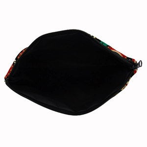 Square Oxford fabric makeup bag with mandala floral print and spacious interior