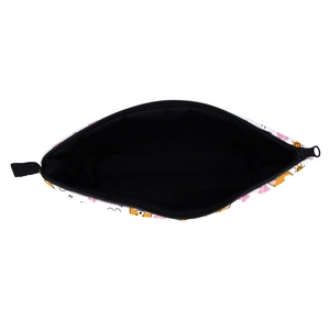 Trousse à maquillage imperméable avec imprimé Corgi et doublure noire de voyage