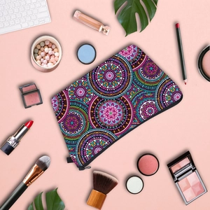 Wasserdichte Kulturbeutel mit Mandala-Druck, Boho-Stil und sicherem Reißverschluss